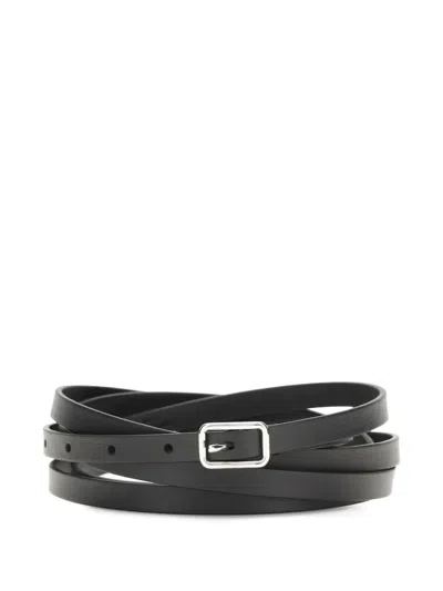 Givenchy Double-buckle Leather Belt In Black