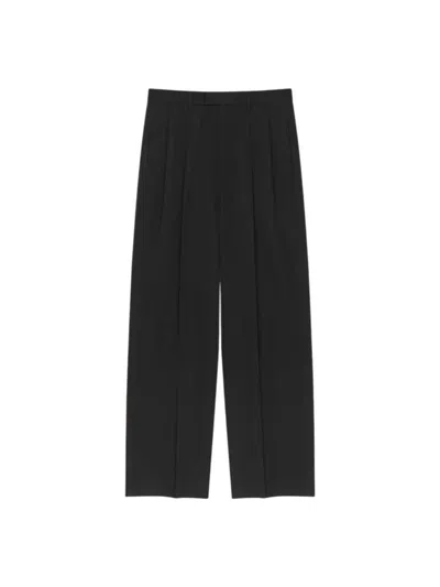 Givenchy Double-pleated Trousers In Grain De Poudre Wool. In Black