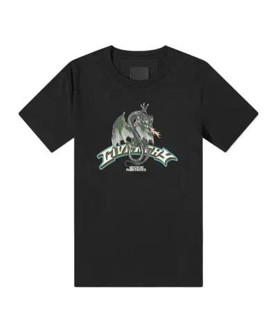 Givenchy Dragon-print Cotton T-shirt In Black