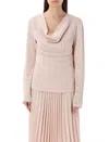 Givenchy 4g Draped Pullover In Jacquard In Neutral
