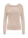 Givenchy 4g Draped Pullover In Blush Pink