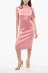 Givenchy Cape-detailed Satin Midi Dress