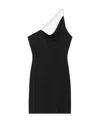 Givenchy Draped Backless Silk-satin Minidress In Black