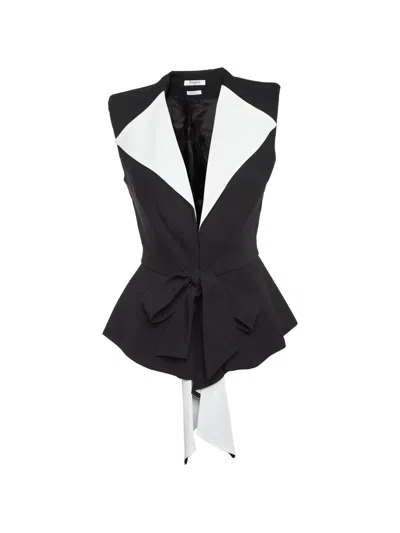 Pre-owned Givenchy Draped Belted Top In Black