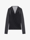 Givenchy Draped Blouse In Jersey In Black