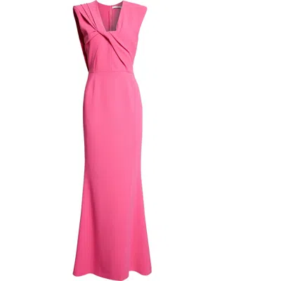 Givenchy Draped Cady Gown In Pink