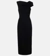 Givenchy Draped-detail One-shoulder Midi Dress In Black