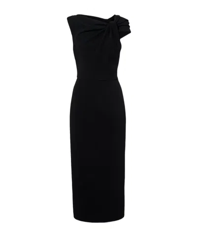 Givenchy Draped Cocktail Dress In Black