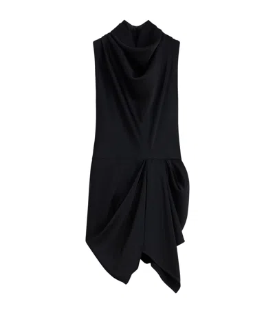 Givenchy Draped Top In Crepe Satin In Black
