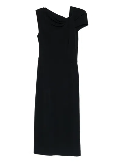 GIVENCHY DRAPED-DETAIL ONE-SHOULDER MIDI DRESS