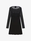 Givenchy Draped Dress In Jersey And Shiny Monogram 72 Tulle