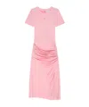 Givenchy Ruched Midi Dress In Candy Pink