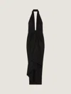 Givenchy Draped Dress In Wool In Black