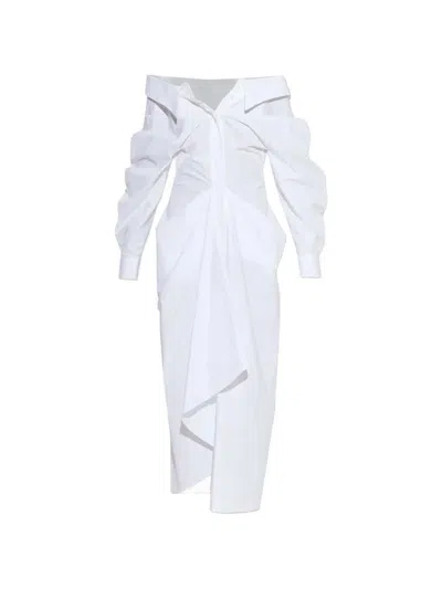 Givenchy Draped Dress In White