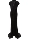 Givenchy Draped Evening Gown In Black