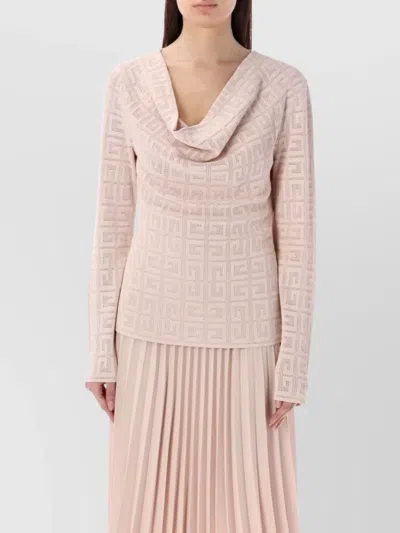 Givenchy 4g-jacquard V-neck Top In Neutrals