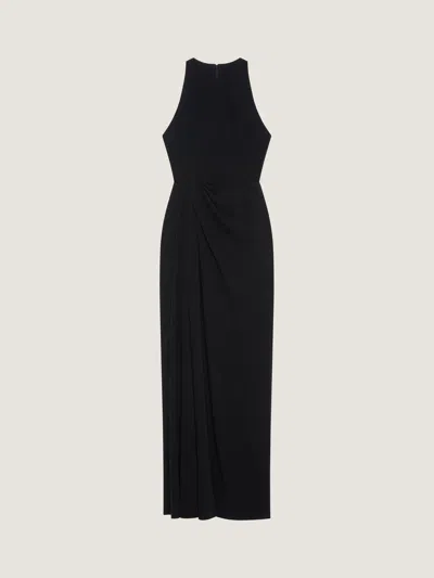 Givenchy Draped Halterneck Evening Dress In Crepe Cady In Black