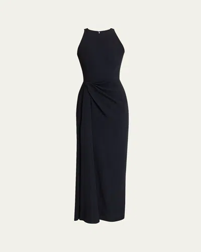 Givenchy Draped High-neck Maxi Dress In Black