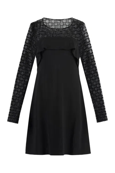 Givenchy Draped Jersey Dress In Black