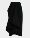 Givenchy Draped Midi Skirt In Black