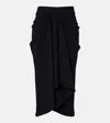 Givenchy Draped Midi Skirt In Black