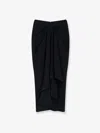 Givenchy Draped Midi Skirt In Blue