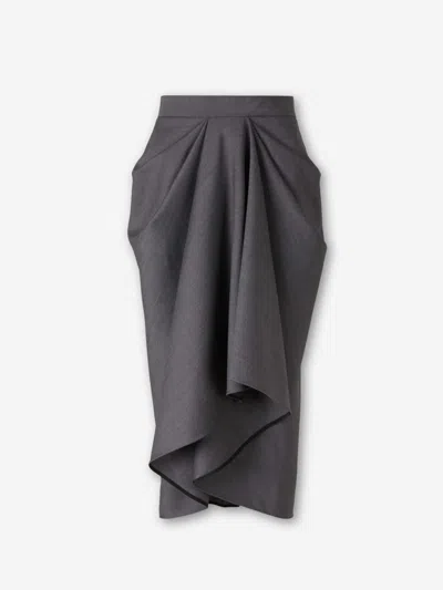 Givenchy Draped Midi Skirt In Multi
