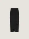 Givenchy Draped Midi Skirt In Crepe Cady In Black