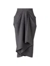 Givenchy Draped Midi Skirt In Multi