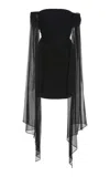 Givenchy Off-the-shoulder Draped Mini Dress In Black