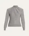 Givenchy Draped Wool-blend Turtleneck Sweater In Gray