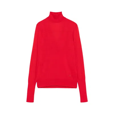 Pre-owned Givenchy Draped Open Back Sweater 'vermillon'