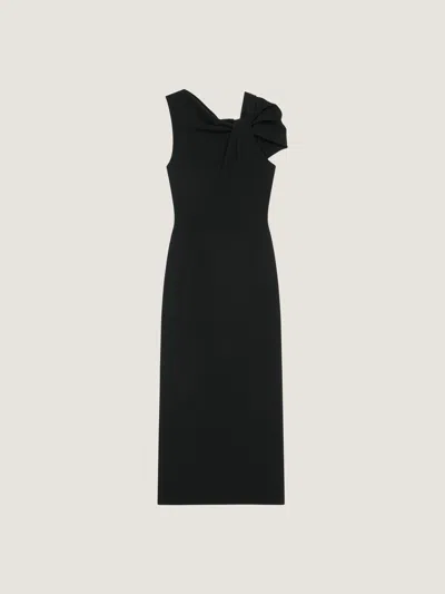 Givenchy Draped Pencil Dress In Crepe Cady In Black
