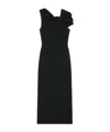 Givenchy Draped-detail One-shoulder Midi Dress In Black
