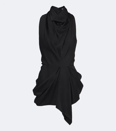 Givenchy Draped Top In Crepe Satin In Black