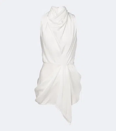 Givenchy Drapiertes Oberteil Aus Kreppsatin In White