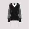 Givenchy Silk Shirt With V-neckline And Draped Lace-up Details In Black