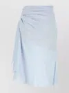 Givenchy Draped Silk Skirt Midi Length Subtle Pattern