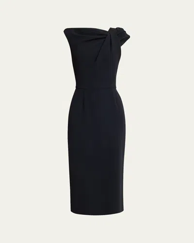 GIVENCHY DRAPED SLEEVELESS MIDI DRESS