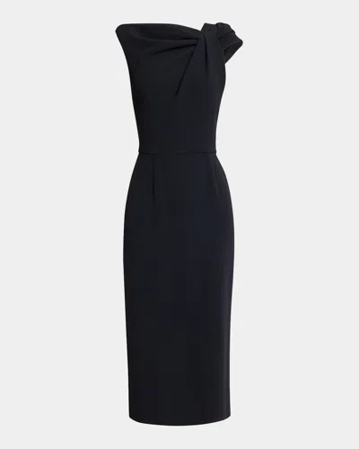 GIVENCHY DRAPED SLEEVELESS MIDI DRESS