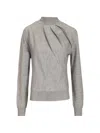 Givenchy Draped Wool-blend Turtleneck Sweater In Gray
