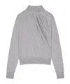 Givenchy Draped Sweater In Wool In Gray