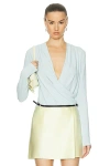 Givenchy Draped Blouse In Crepe Jersey In Frost