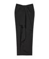 Givenchy Draped Wrap Midi Skirt In Metallic