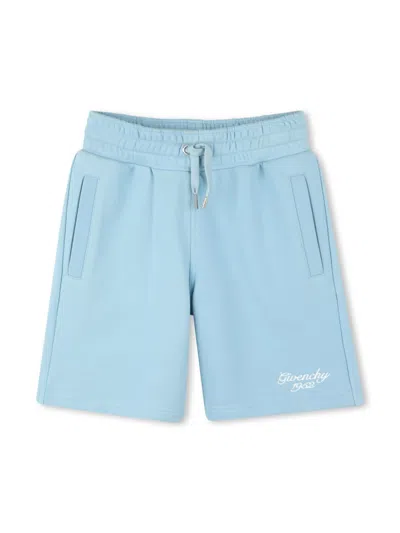 Givenchy Kids' Drawstring Bermuda Shorts In Blue