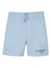 Givenchy Drawstring Board Shorts In Blue