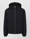 Givenchy Drawstring Hooded Windbreaker Jacket In Black