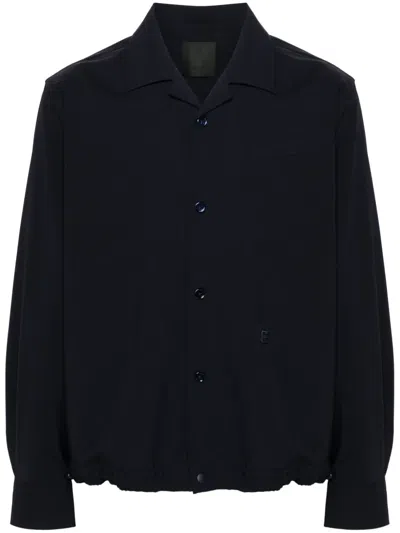 GIVENCHY DRAWSTRING WOOL-BLEND SHIRT JACKET