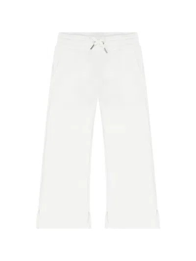 Givenchy Kids' Drawstring-fastening Slit Trousers In White