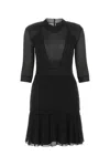 Givenchy Black Stretch Viscose Blend Mini Dress In Black